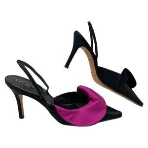 Kate Spade Black Purple Slingback Heels | Women’s Size 7
